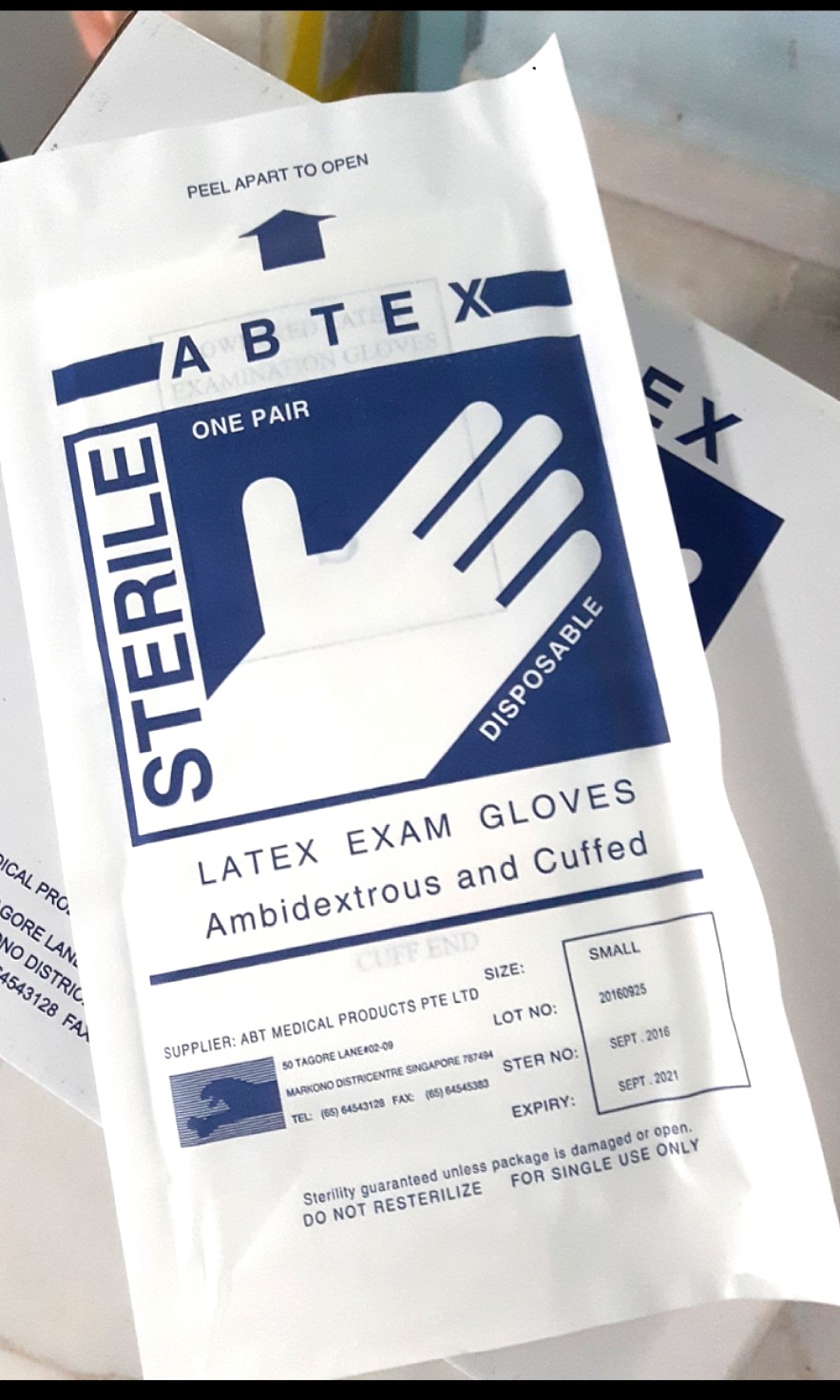 Latex Sterile gloves individually packed( 50 pairs per box), Health