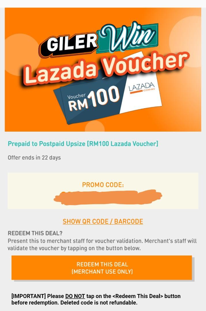 Lazada RM100 voucher