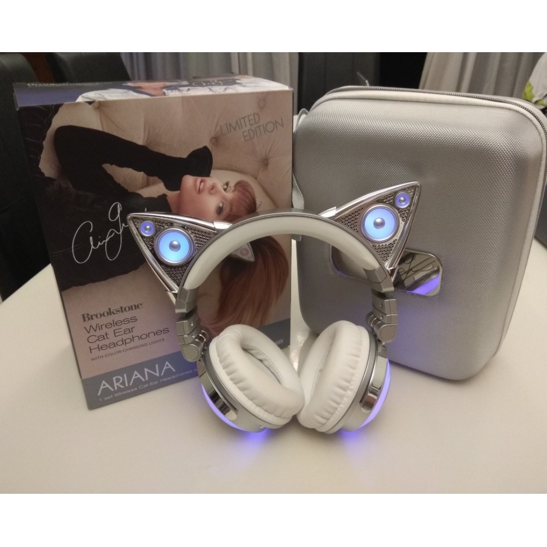 Limited Edition Ariana Brookstone Wireless Cat Ear Headphones Electronics Audio On Carousell