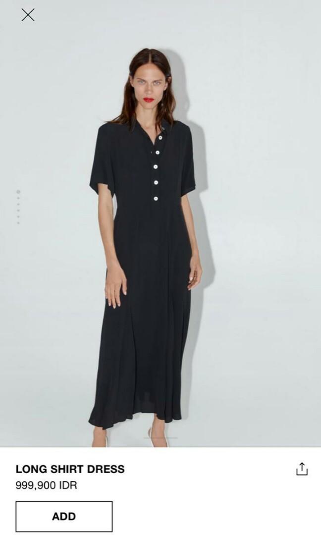 Long shirt dress zara original, Fesyen 