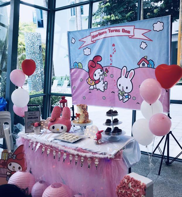 My Melody Theme Party Decorations Setup Everything Else On Carousell