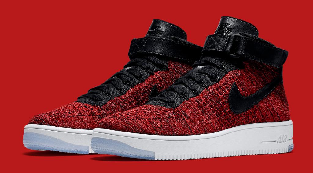 Nike air force 1 ultra flyknit mid red sales