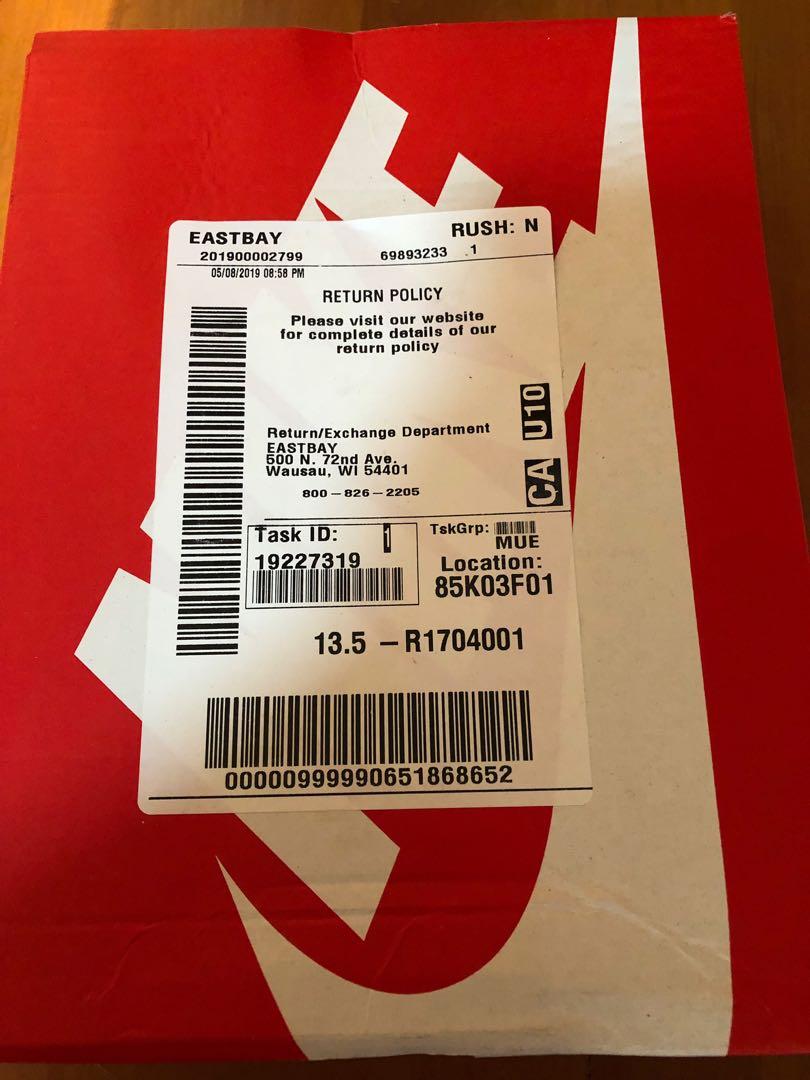 Eastbay return label
