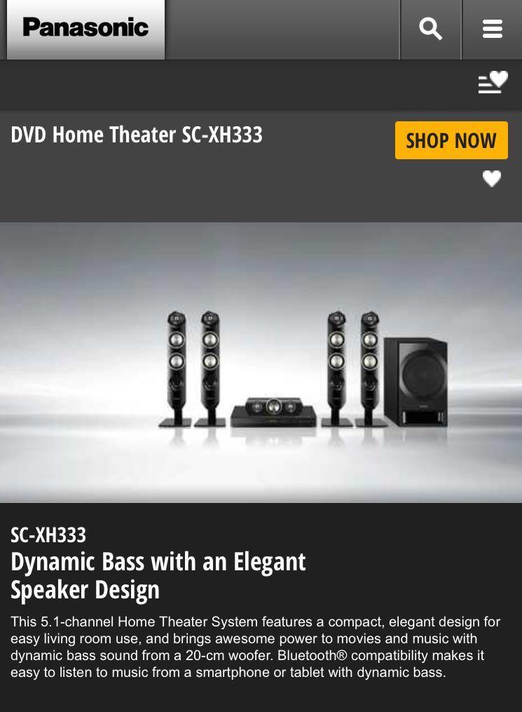 Panasonic Theater System, Audio, Other 