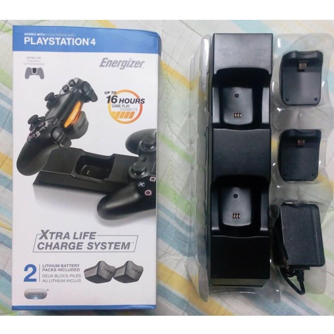 PDP Energizer 2X Extra Life Controller Charge System for PS4