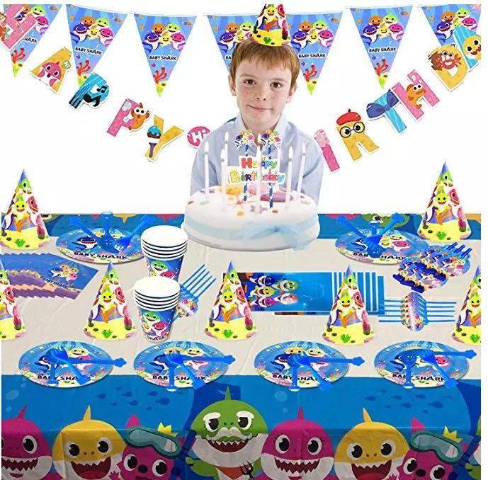 Pinkfong Baby Shark Swirl Decoration Birthday Party Supplies Dangler Pack of 12 