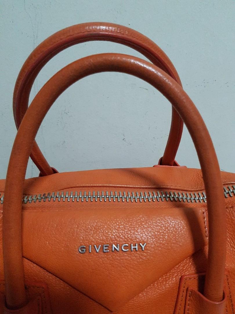 Pre owned givenchy antigona in orange, Women's Fashion, Bags & Wallets,  Tote Bags on Carousell