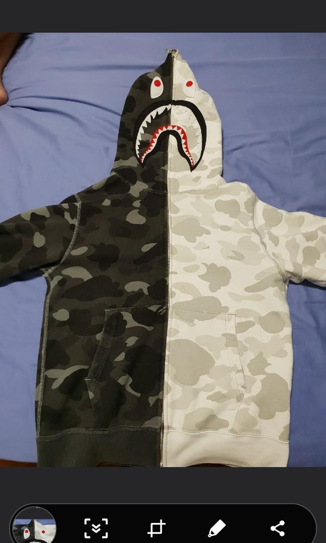 Bape split camo hoodie store
