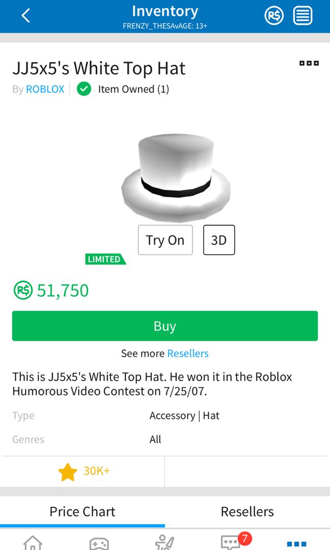 Roblox Limited - jj top aht roblox