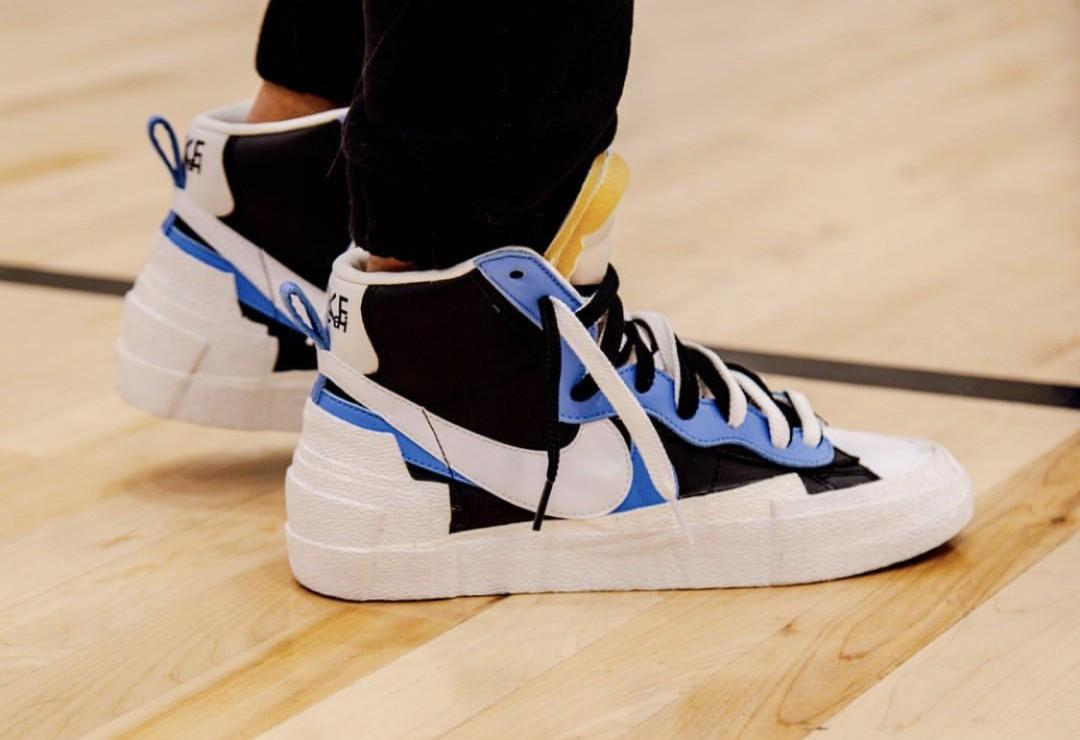 nike sacai blue blazer