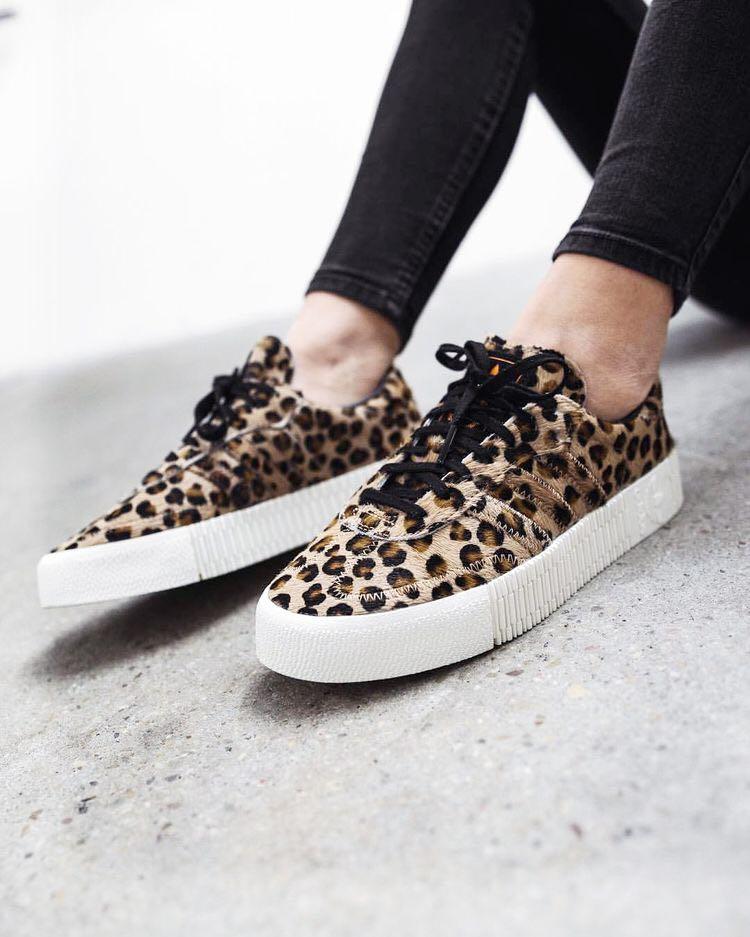 adidas sambarose leopard