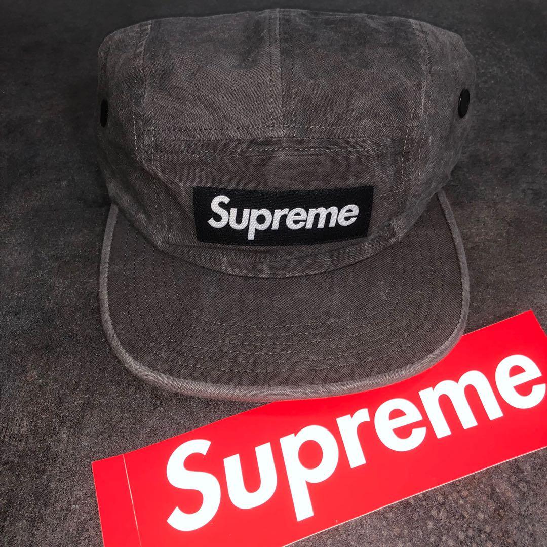 Supreme SS19 Washed Linen Camp Cap AmplifyJuly35 Men s Fashion Watches Accessories Caps Hats on Carousell