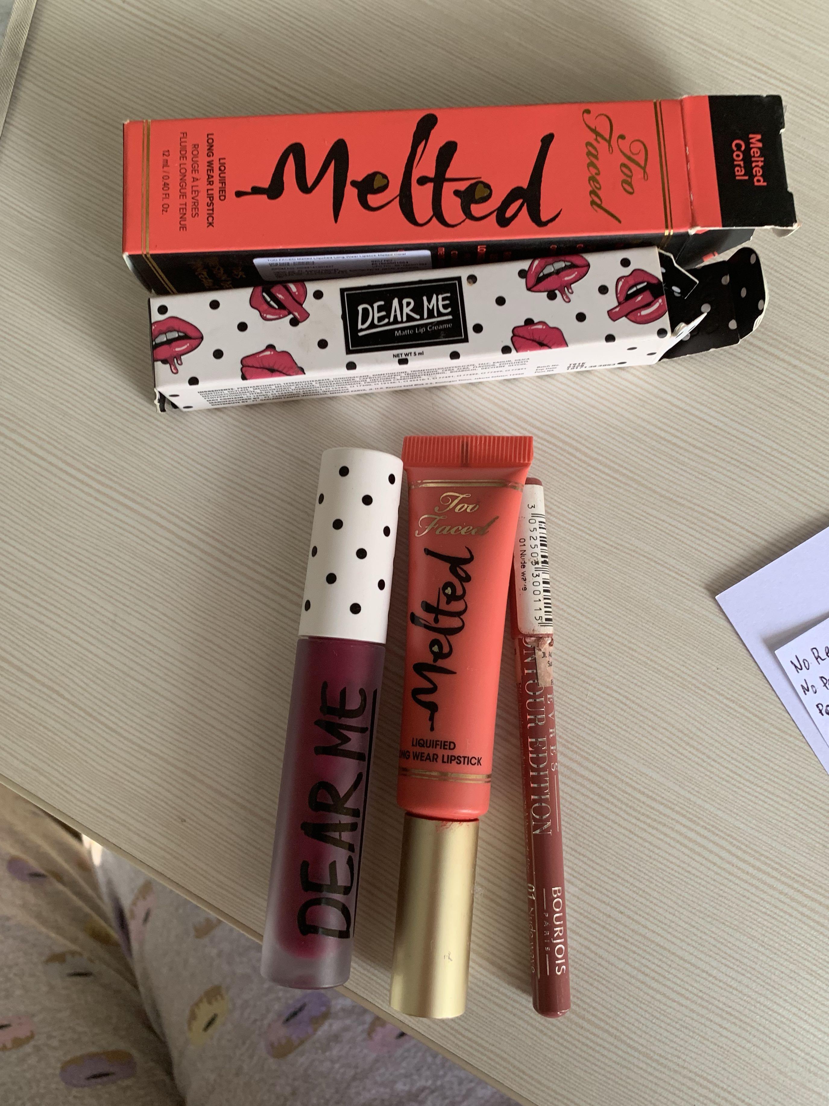 Take All Too Faced Melted Lipstick Coral Dear Me Matte Lip