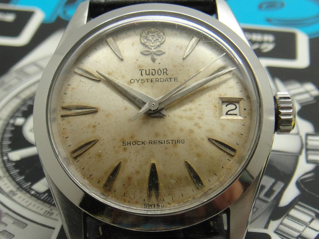 TUDOR BIG ROSE OYSTERDATE SHOCK RESISTING 17 JEWELS HAND WINDING