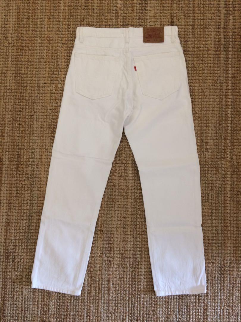 Vintage Levi's 505 white denim jeans, Men's Fashion, Bottoms, Jeans on  Carousell