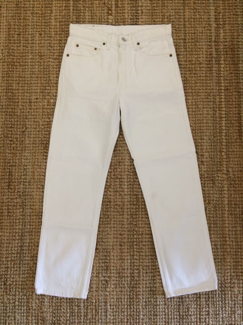 levi 505 white jeans