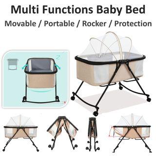 Free gift worth $69! BEST DESIGN Portable Baby Crib / Baby Bed / Baby Cot / Portable Bed