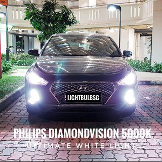 ⭐️5000+ reviews. Hyundai i30 2018/19. H7 philips diamondvision white car headlight bulb replacement. Installation inclusive