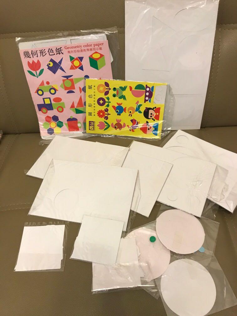 幾何形色紙 圓形色紙 興趣及遊戲 玩具 遊戲類 Carousell