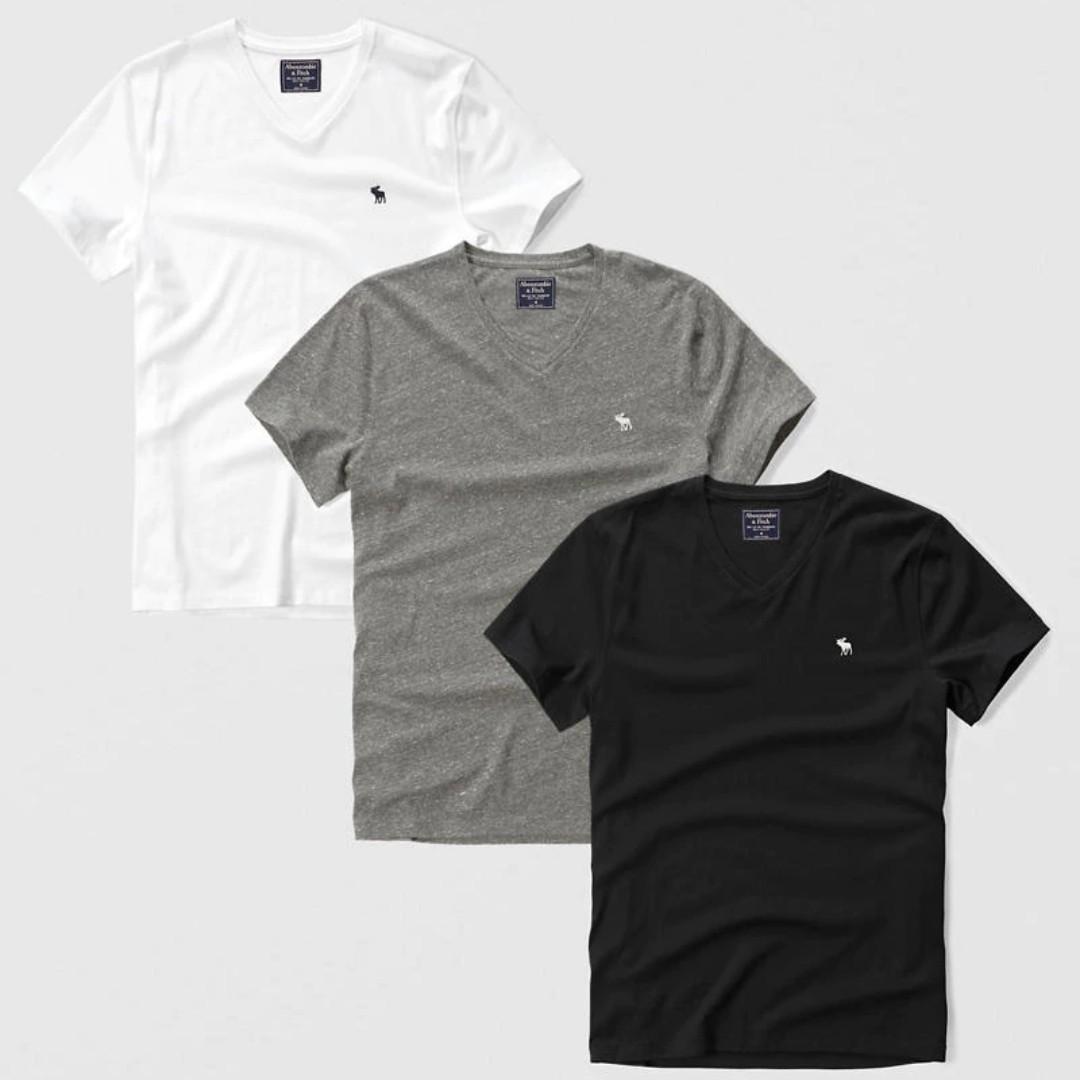 abercrombie fitch 3 pack t-shirt
