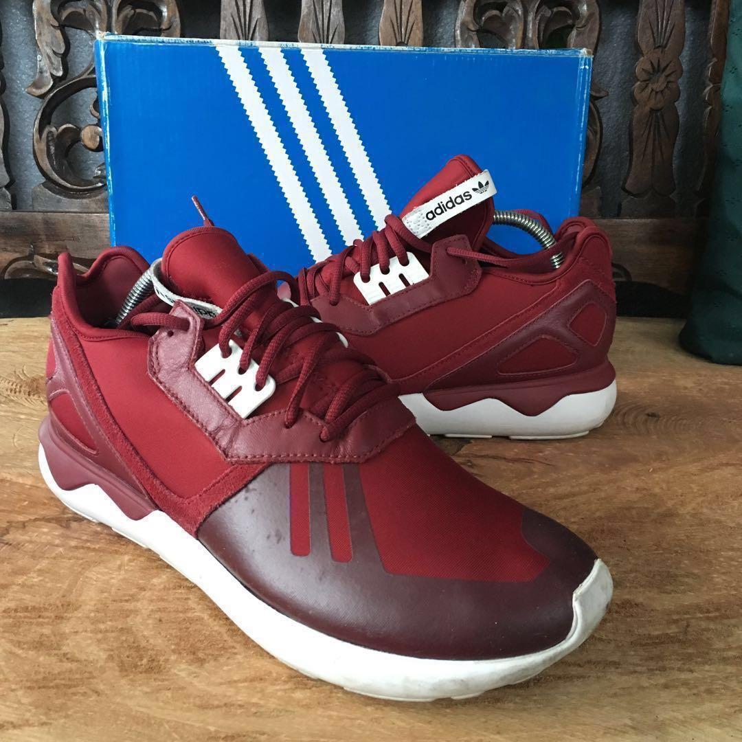 adidas originals tubular runner burgundy sneakers