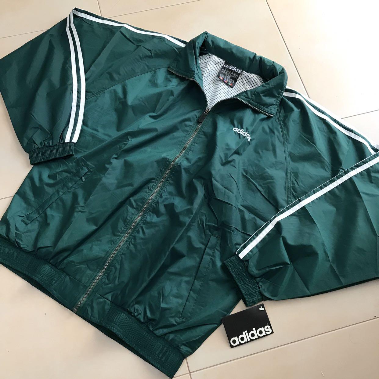 green vintage adidas jacket
