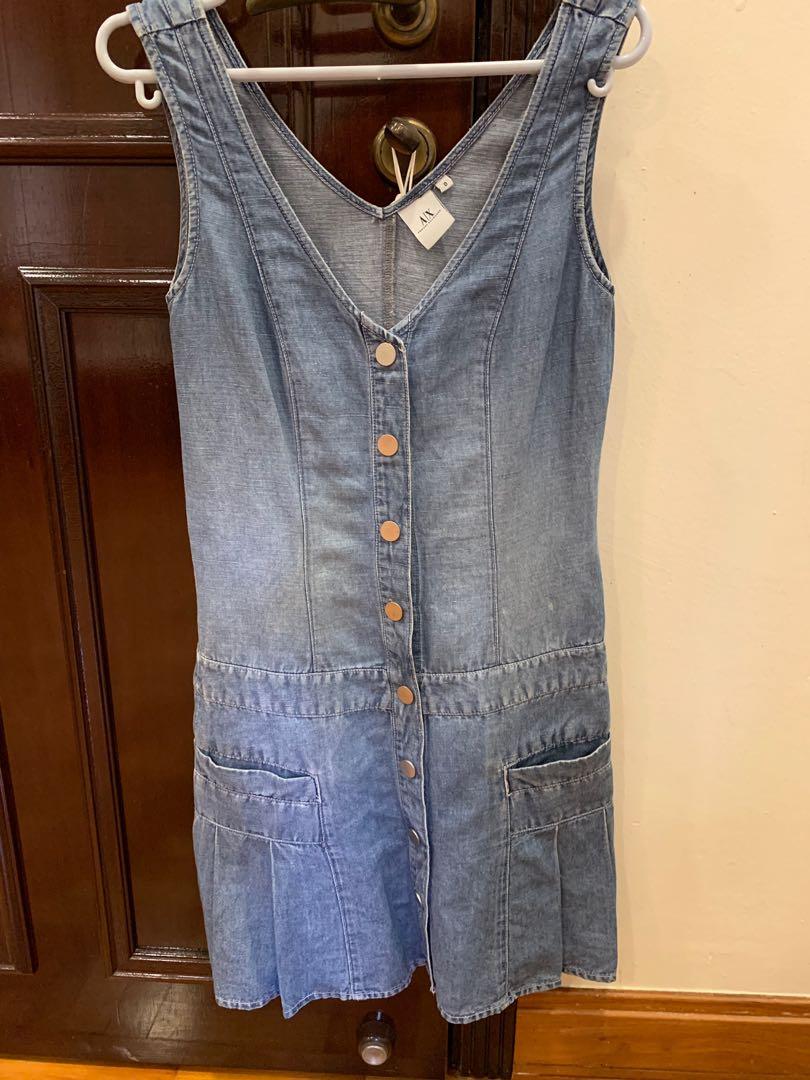 Armani Exchange Denim Dress, Women's Fashion, Muslimah Fashion, Dresses on  Carousell