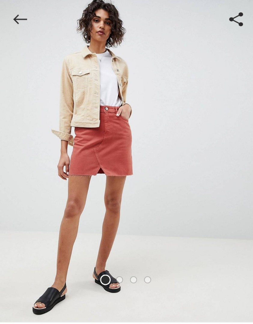 ASOS Denim Skirt (Rust), Women's