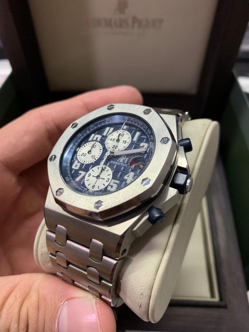 Audemars Piguet Royal Oak Offshore Titanium Blue Themes Luxury Watches On Carousell