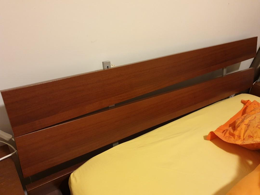 Brown Hopen Ikea bed frame, Furniture & Home Living, Furniture, Bed