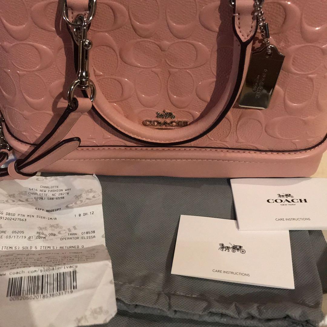 Coach Handbag Mini Sierra Embossed Petal