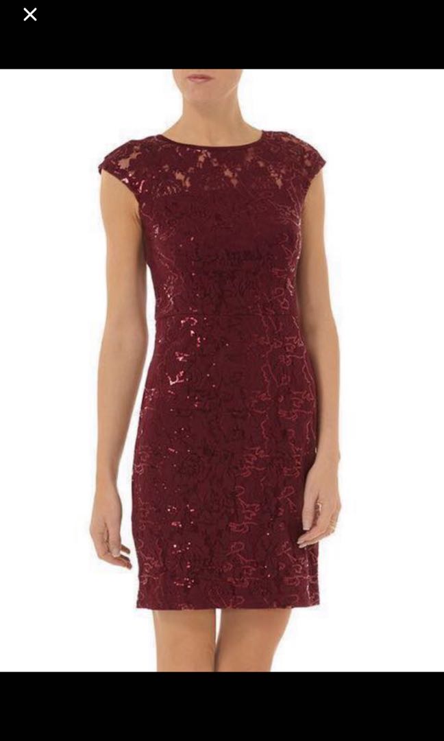 dorothy perkins wine dress