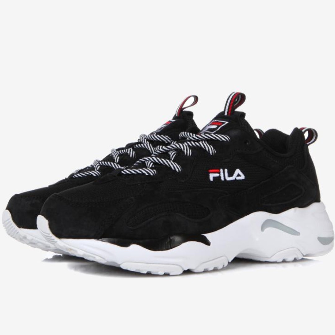 fila ray black white