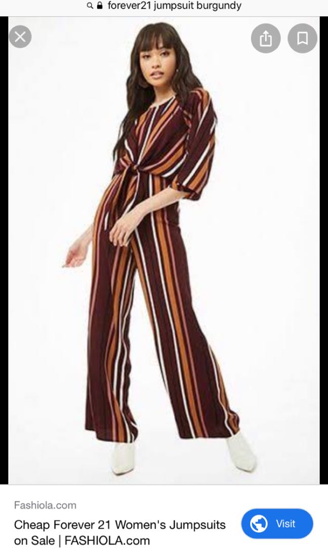 forever 21 burgundy jumpsuit
