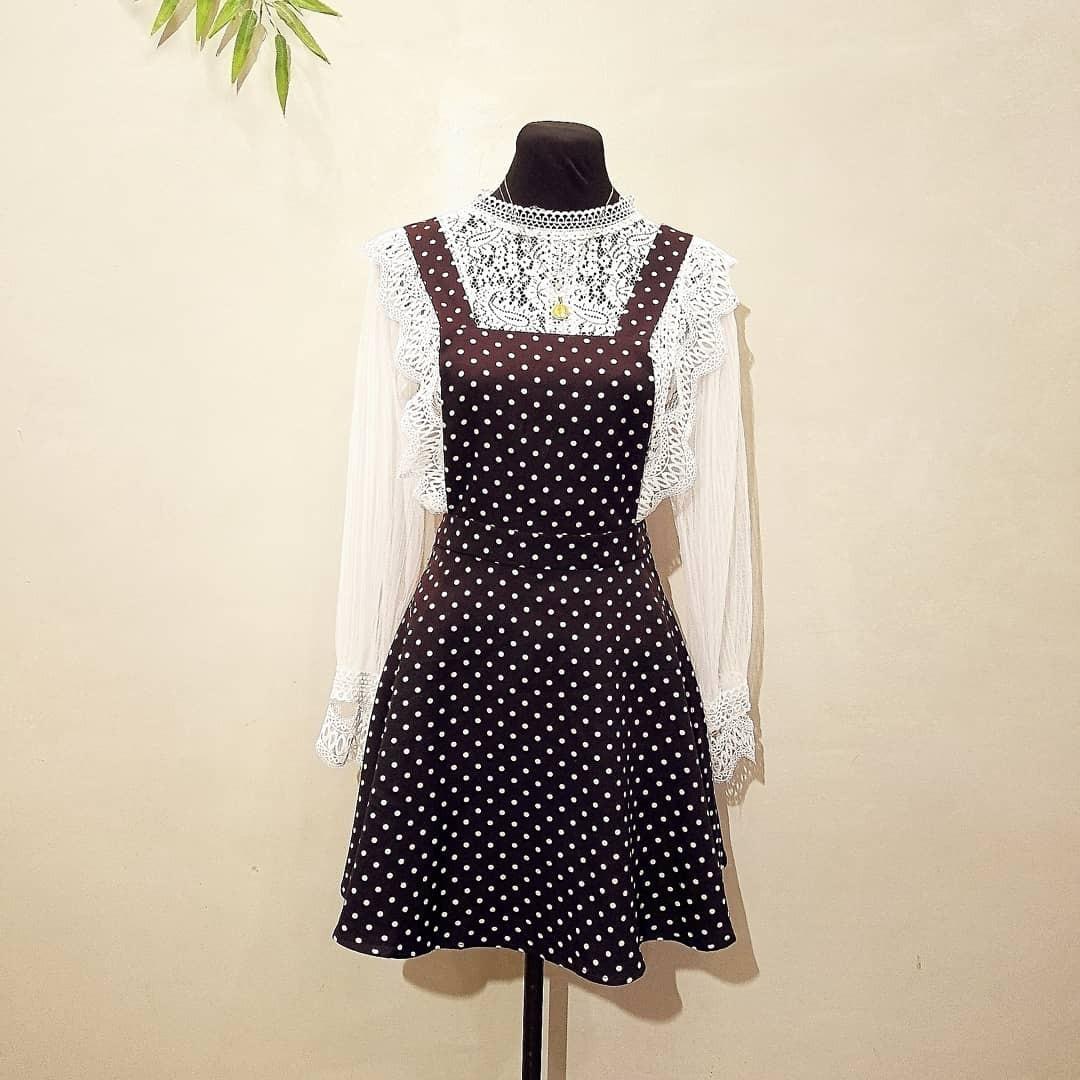 polka dot jumper dress
