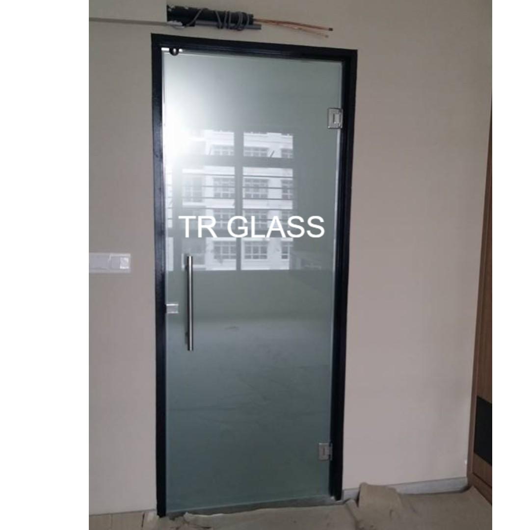 Frosted Tempered Glass Door Home Services Others On Carousell