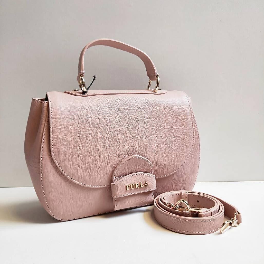 Furla Coral Top Handle Moonstone 24.5x18x8cm Barang Mewah Tas Dompet di Carousell