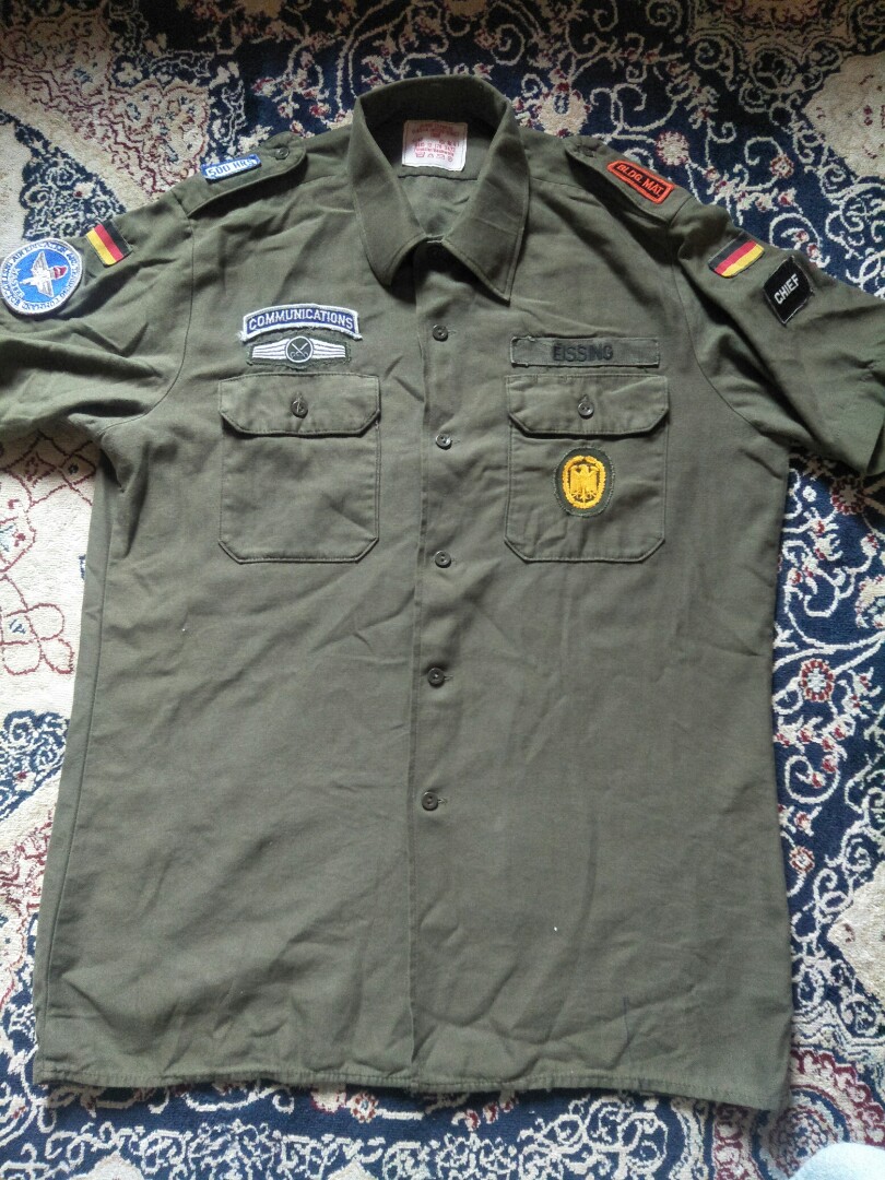 German army shirt olive green with 