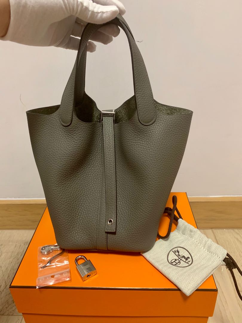 hermes picotin 18 gris etain