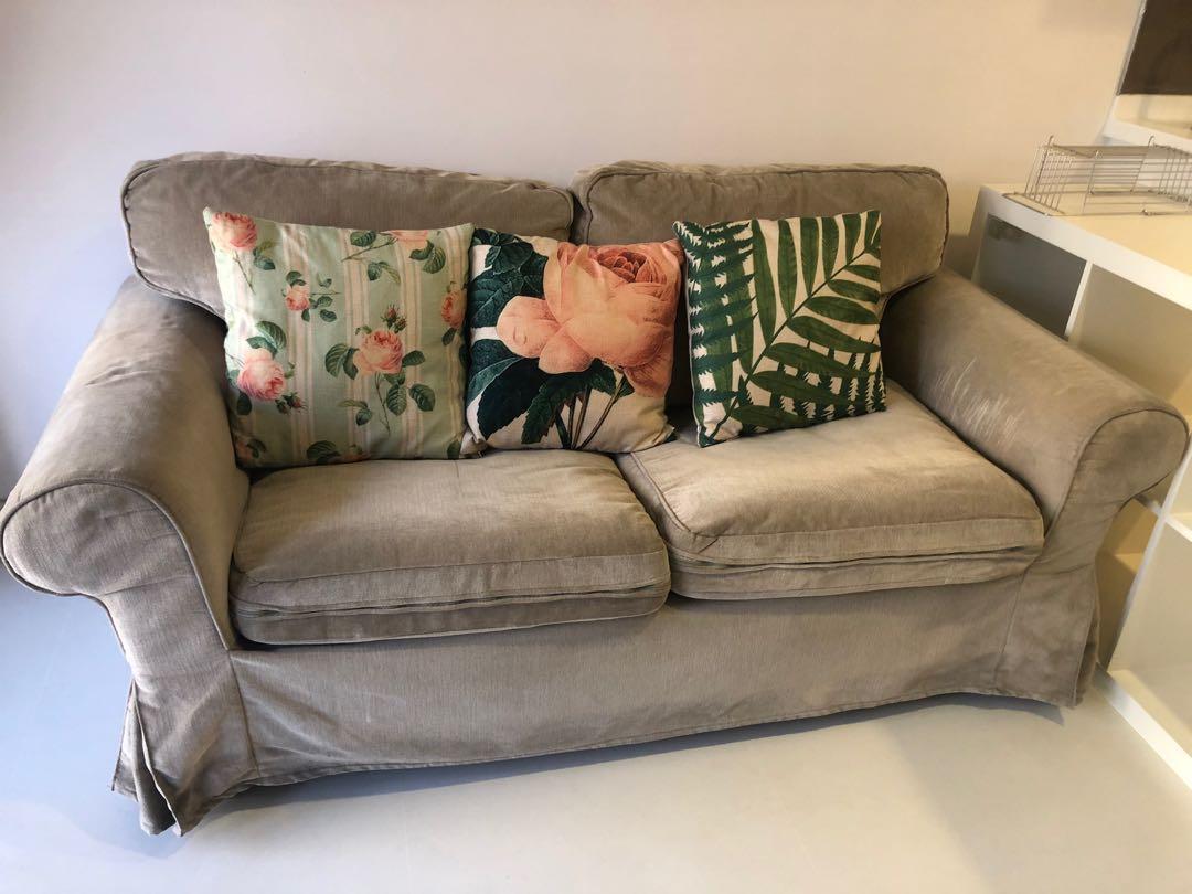 Ikea Brown 2 Seater Ektorp Sofa Furniture Sofas On Carousell