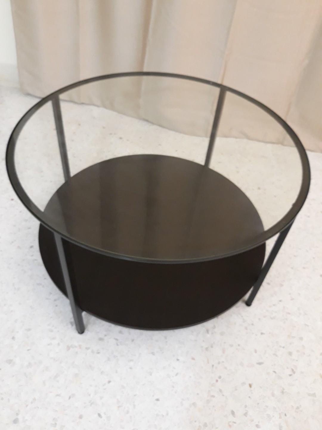Ikea Vittsjo Round Coffee Table, Furniture & Home Living, Furniture, Tables & Sets on Carousell