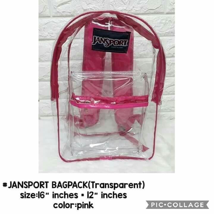 Jansport Clear Backpack, Women's Fashion, Bags & Wallets, Backpacks on