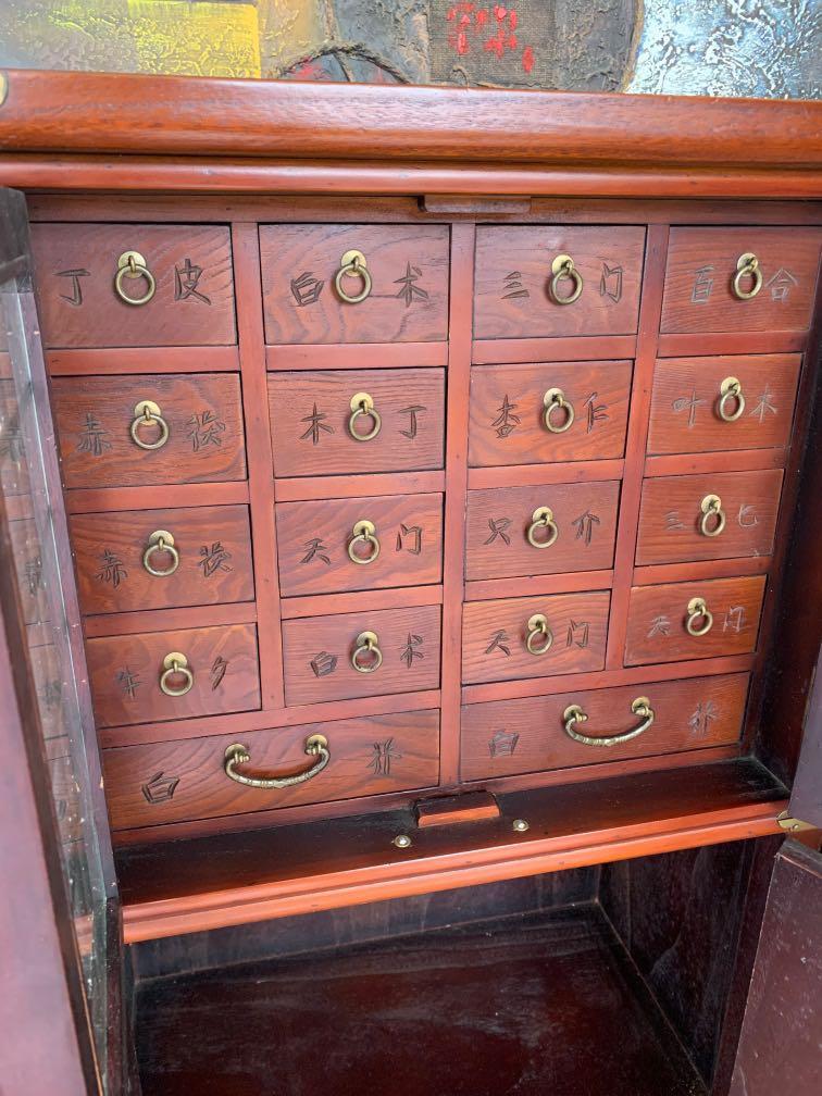 Korean Medicine Cabinet Brass Deco Portrait Free Delivery Furniture Home Decor Antiques On Carousell
