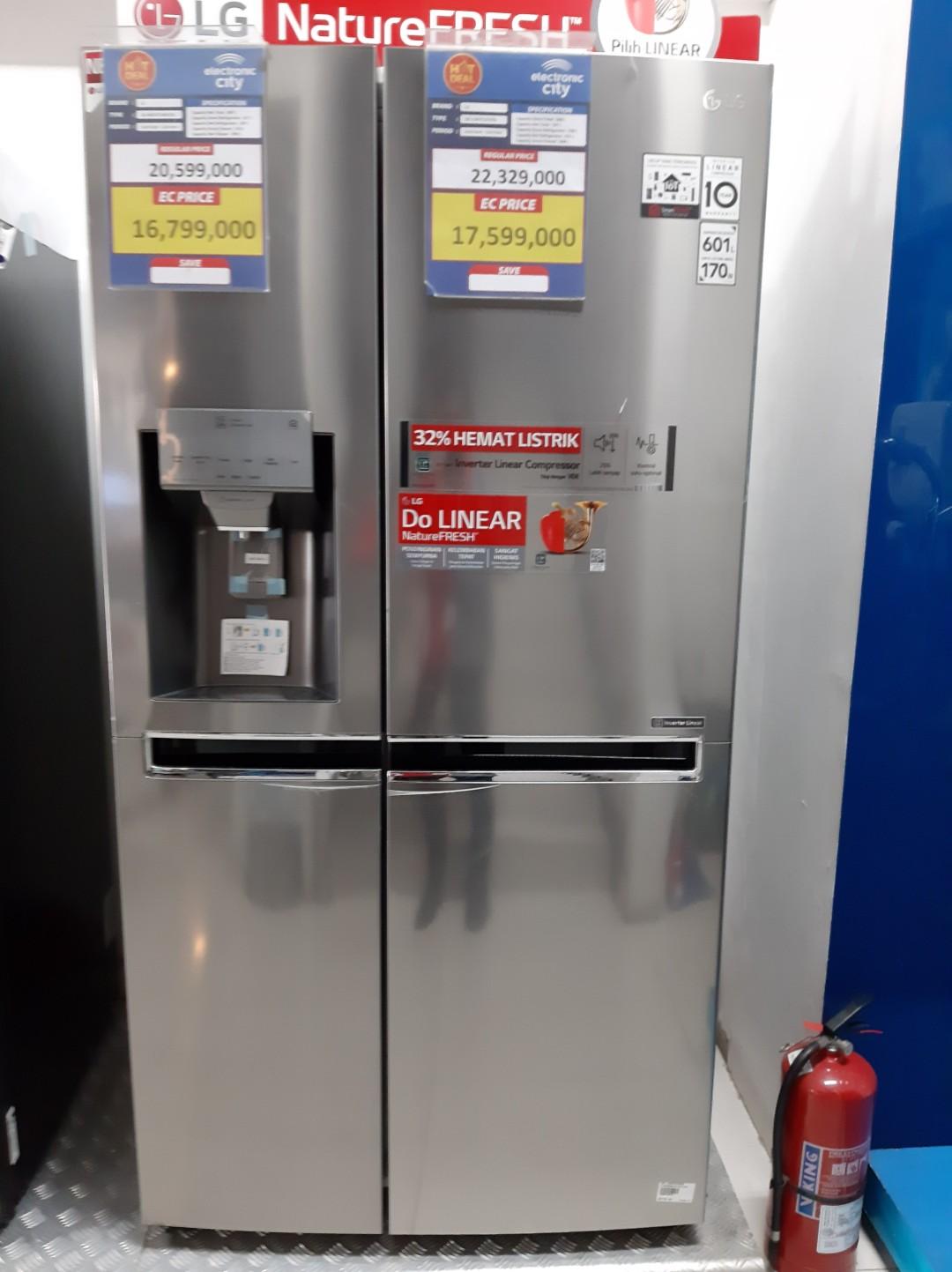 Kulkas Lg 2 Pintu Sbs Cicilan Tanpa Kartu Kredit Gratis 1 Kali Angsuran Kitchen Appliances Di Carousell