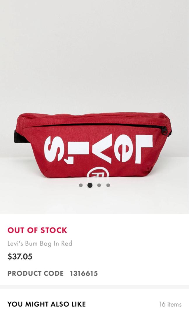 levis bum bag red