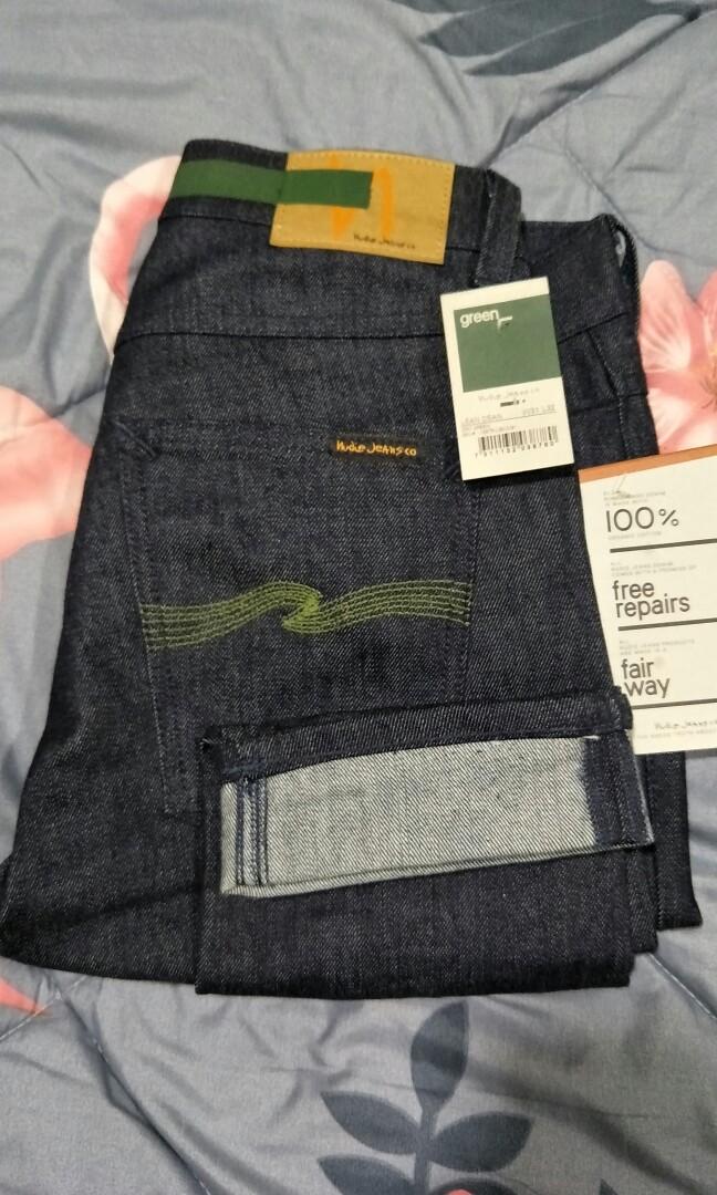 Limited nudie jeans lean dean dry green.. W31 L32, Men's Fashion