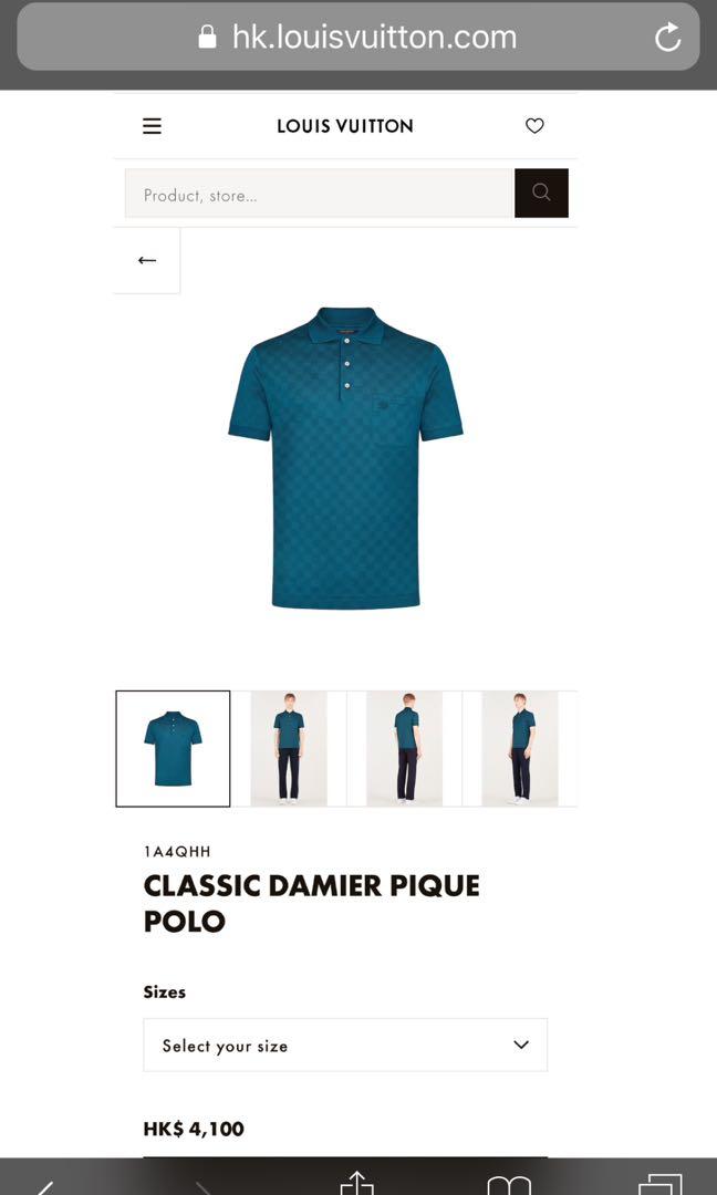 louis vuitton classic damier pique polo