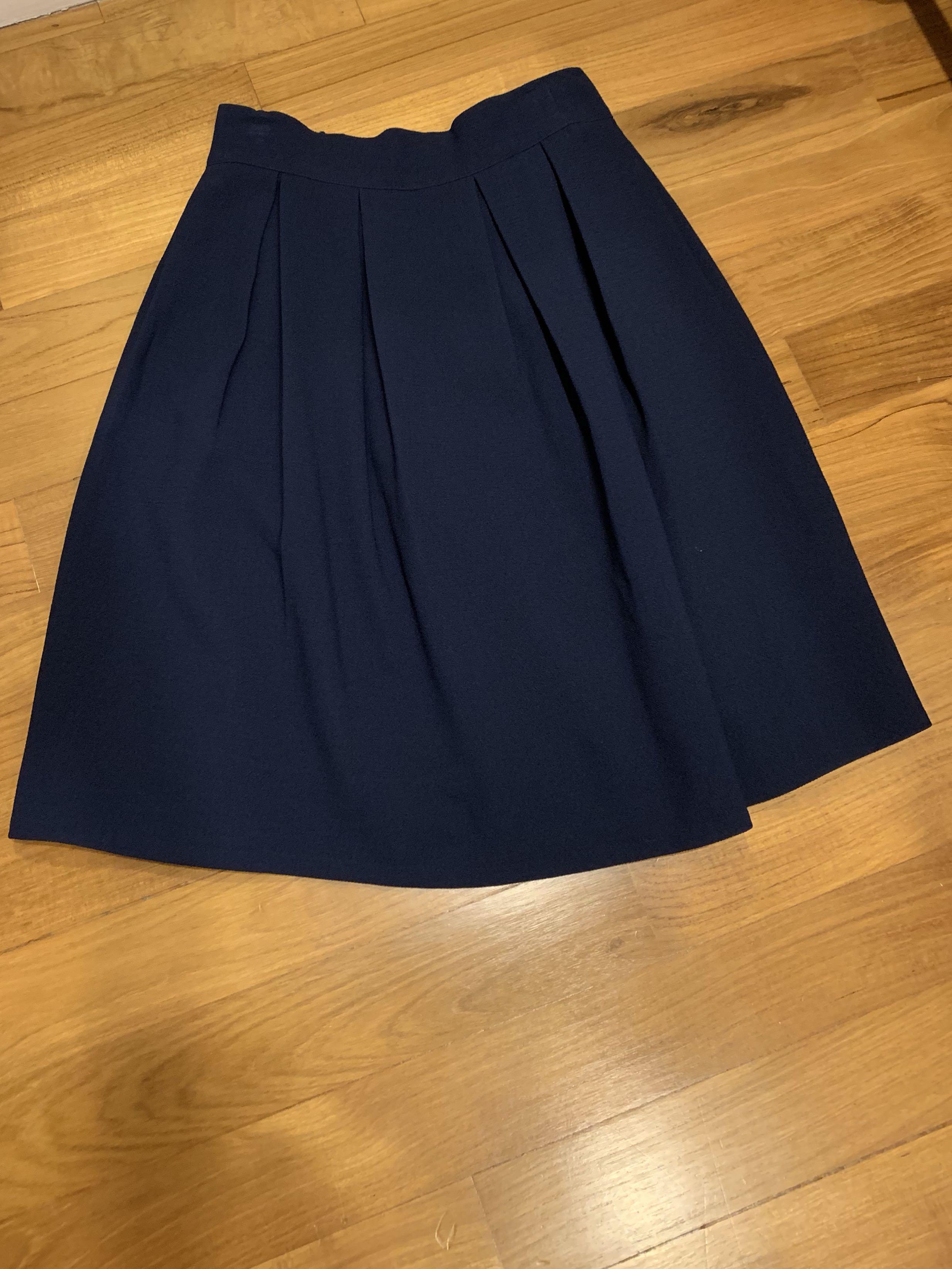 Navy blue a-line skirt, Women's Fashion