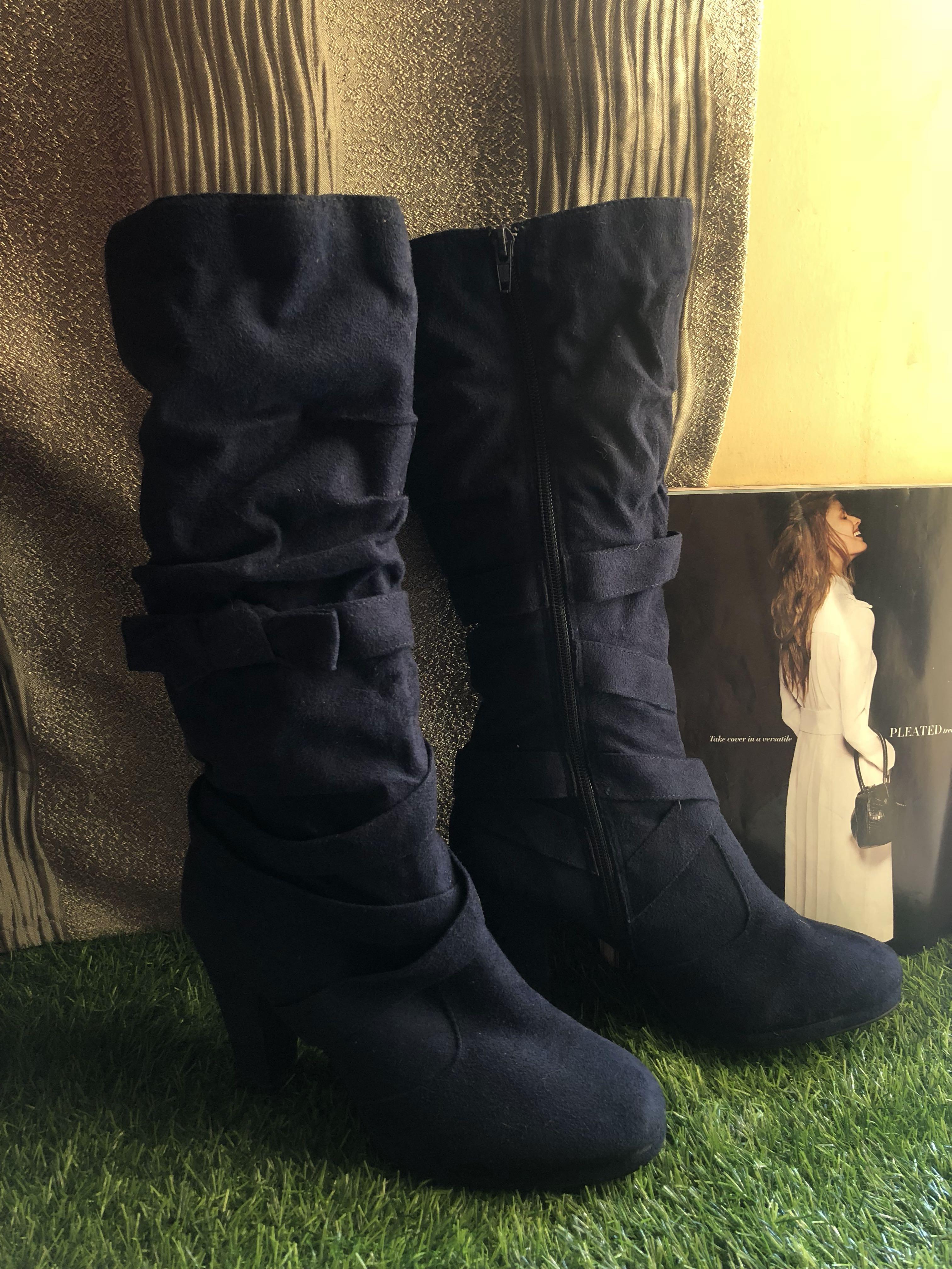 New Look Suede Boots, Women's Fashion 