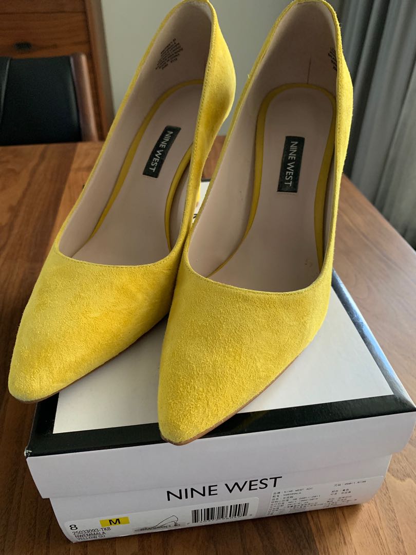 nine west yellow heels